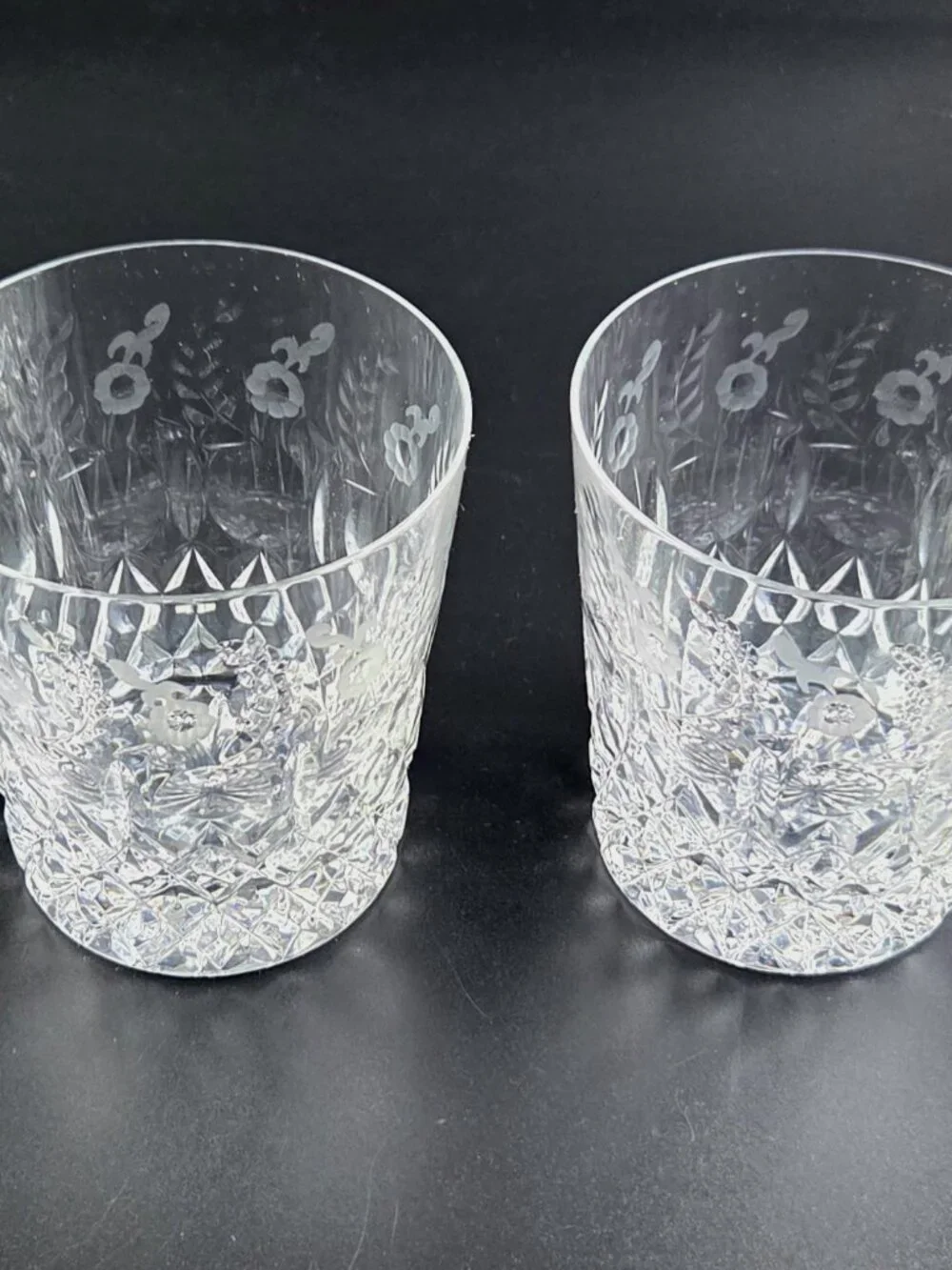 Vintage Rogaska Gallia - Double Old Fashioned Glasses - Set of 2 - Yugoslavia